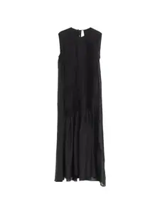 Плиссированное макси-платье без рукавов Lauren Manoogian, черный