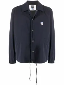 Легкая куртка-рубашка с нашивкой-логотипом Boss, синий