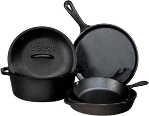 Набор сковород, Lodge Seasoned Cast Iron 5 предметов, черный