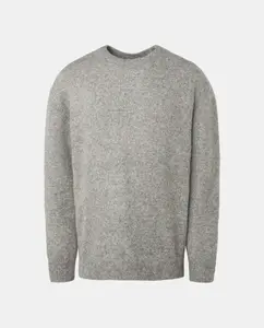Мужской джемпер с круглым вырезом из альпаки Green Coast, серый
