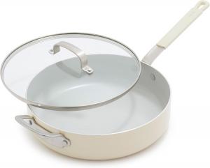 Сковорода GreenPan x Bobby Flay со стеклянной крышкой, кремовый