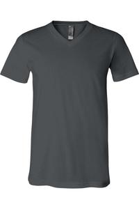 Трикотажная футболка BELLA + CANVAS с V-образным вырезом, цвет asphalt