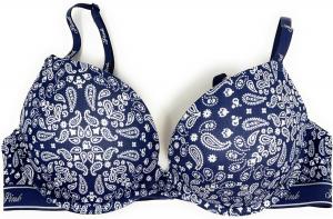 Victoria's Secret Pink Super Push-Up бюстгальтер Wear Everywhere, Navy/White