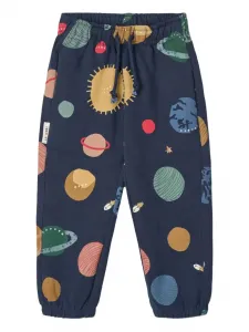 Спортивные брюки с принтом «Планеты» на завязках Liewood, синий