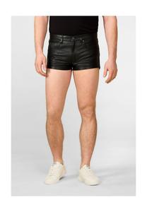 Мужские кожаные брюки-шорты из высококачественной вощеной яловой кожи RICANO, цвет Schwarz Weite Zoll