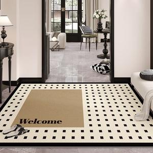 Xinglianxin Ковер 60х90 см из кожи для прихожей, моющийся, стираемый, настраиваемый, Leather-French Left Square Frame