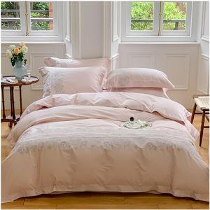 YUSIWOAL Комплект постельного белья легкий на все сезоны Pink Pink