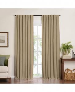 Штора Harrow Solid Blackout Window Curtain Panel Elrene Home Fashions, Linen, 52x108