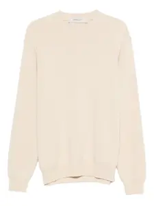 Свитер в рубчик с круглым вырезом Golden Goose, нейтральный