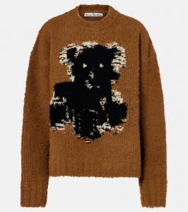 Шерстяной свитер с добавками Acne Studios, Khaki Beige