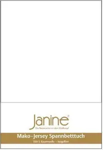 Простыня на резинке Janine Mako Jersey, простыня на резинке всех размеров и цветов 90 см x 190 см x 100 см x 200 см, белая Original Janine