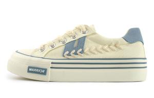 Женские кеды с низким верхом бежевого/синего цвета Warrior