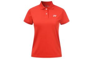 Женские рубашки-поло с воротником-поло, умеренно прямой крой Yonex, красный