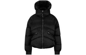Куртка-пуховик Monogram-Jacquard на молнии HUGO BOSS, черный