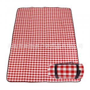Yjhome новый дорожный коврик для пикника влагостойкий акриловый тканевый пляжный коврик красный и белый в клетку + кожаная ручка 200*300 см