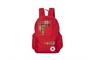 Converse Полиэстеровый рюкзак обычный унисекс красный, Casual Plaid