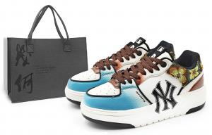 MLB Кроссовки для скейтбординга Chunky Liner, устойчивые к истиранию, низкие, унисекс, сине-коричневые