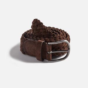 Ремень Anderson's Suede Woven Belt, коричневый