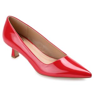 Широкие туфли Celica на каблуке Journee, patent/red