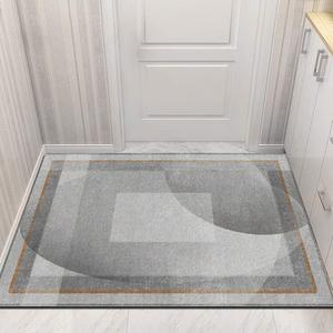 Budis Ковер 100х120 см для прихожей/ванной из искусственной кожи, влагостойкий, противоскользящий