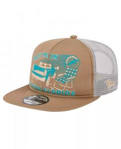 Мужская кепка-кнопка Miami Dolphins Meet Me 9FIFTY цвета загара New Era