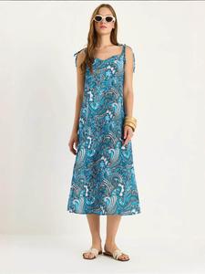 Bianco Lucci Летнее платье в синем, лазурном цвете