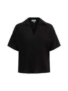 Женская блузка-рубашка черного цвета Usha