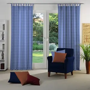 Штора Toco-Karo с петлями, 1 шт. Wirth, синий