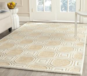 Ковер SAFAVIEH, 153 x 244 см, Precious Collection, Beige, ручной работы в стиле Art Deco, идеален для помещений с высокой проходимостью в гостиной, спальне (PRE153B)