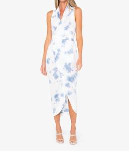 Платье Alivia миди в синем тай-дае JBQ