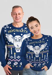 Свитер HARRY POTTER HEDWIG EULE WEIHNACHTS WINTER UGLY CHRISTMAS, синий