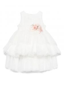 Платье с цветочной аппликацией Mimilù, белый