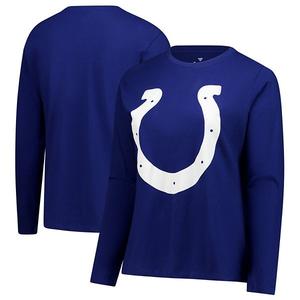 Женская футболка с длинным рукавом и круглым вырезом Indianapolis Colts plus size Fanatics