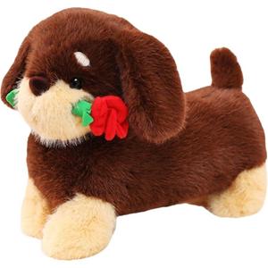 Плюшевая кукла такса 33см/50см высота MORTEN SOLUM, коричневый