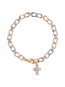 Faina Женский браслет-цепочка со стразами, розовое золото, серебро