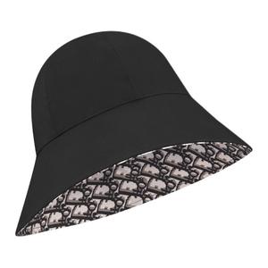 Полиэстеровая панама женская черно-белая DIOR