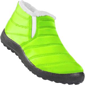 Женские зимние ботинки на снег, водонепроницаемые, легкие, с термо-подкладкой, без шнурков для холодной погоды Generic, Light Green-B