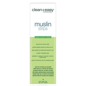 Большие муслиновые полоски для депиляции, 100 шт., 3 x 9 дюймов., Clean + Easy