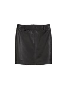 Кожаная мини-юбка, стандартного размера, черного цвета Marc O'Polo