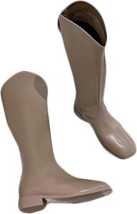 Женские осенне-зимние конные сапоги Yiozoi, высокие сапоги до икра на открытом воздухе, повседневная носка, квадратный носок, удобная кожаная обувь, Grey