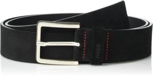 HUGO мужской ремень из замши с квадратной пряжкой, Black Storm