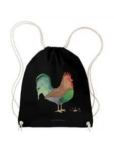 Спортивная сумка Mr & Mrs Panda Sportbeutel Hahn Korn ohne Spruch, черный