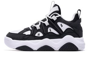 Кроссовки для скейтборда женские низкие  белый черный Qiaodan