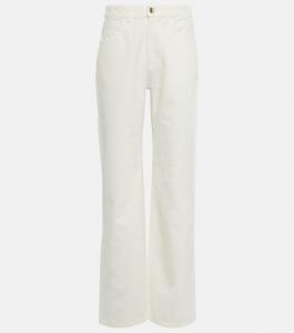 Джинсы широкого кроя с высокой посадкой Chloé, белый