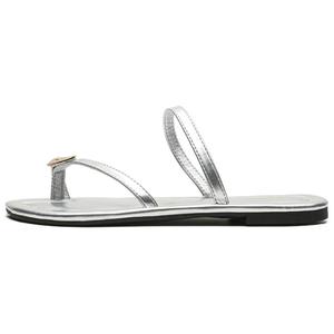 City camel Серебряные слайдеры для женщин, цвет Silver