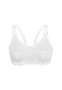 Мягкий бюстгальтер из хлопкового жаккарда упаковка из 2 шт. Sassa, белый