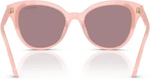 Женские солнцезащитные очки Swarovski SK6031F с низкой переносицей и дизайном «бабочка», Milky Pink/Light Purple Brown