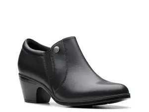 Ботильоны женские Clarks Emily Reyna кожаные на блочном каблуке, черный