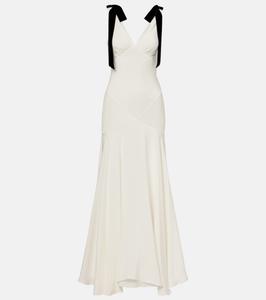 Платье макси из шелкового крепа Rodarte, белый