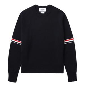 THOM BROWNE Трикотажный свитер мужской темно-синий